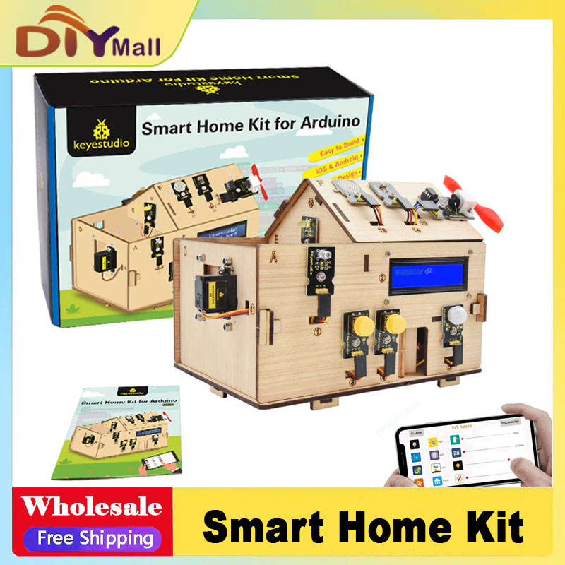 Smart Home Diy - ชุดอุปกรณ์บ้านอัจฉริยะ Keyestudio พร้อมบอร์ด PLUS ชุดเริ่มต้น Arduino