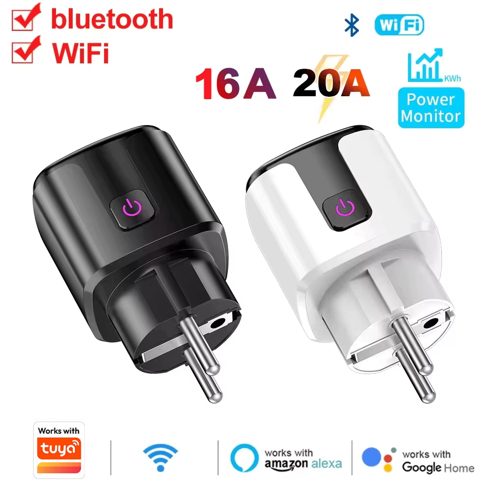 Smart Outdoor Plug - ปลั๊กอัจฉริยะ ซ็อกเก็ตอัจฉริยะ EU 20A ควบคุมด้วยเสียงผ่าน WiFi