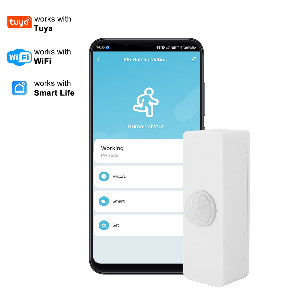 Smart Home Monitor - ทูย่า สมาร์ท พีไออาร์เซ็นเซอร์ตรวจจับความเคลื่อนไหว สมาร์ทโฮม ไวไฟเครื่องตรวจจับอินฟราเรดร่างกายมนุษย์ การตรวจสอบชีวิตอัจฉริยะ