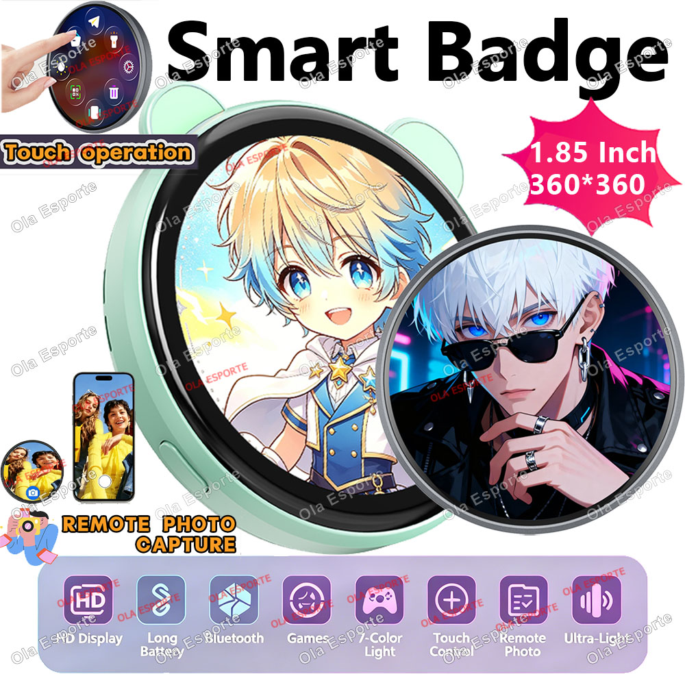 Smart Home Icon - ป้ายแสดงผลอนิเมะอิเล็กทรอนิกส์ ขนาด 1.85 นิ้ว หน้าจอสัมผัส LED