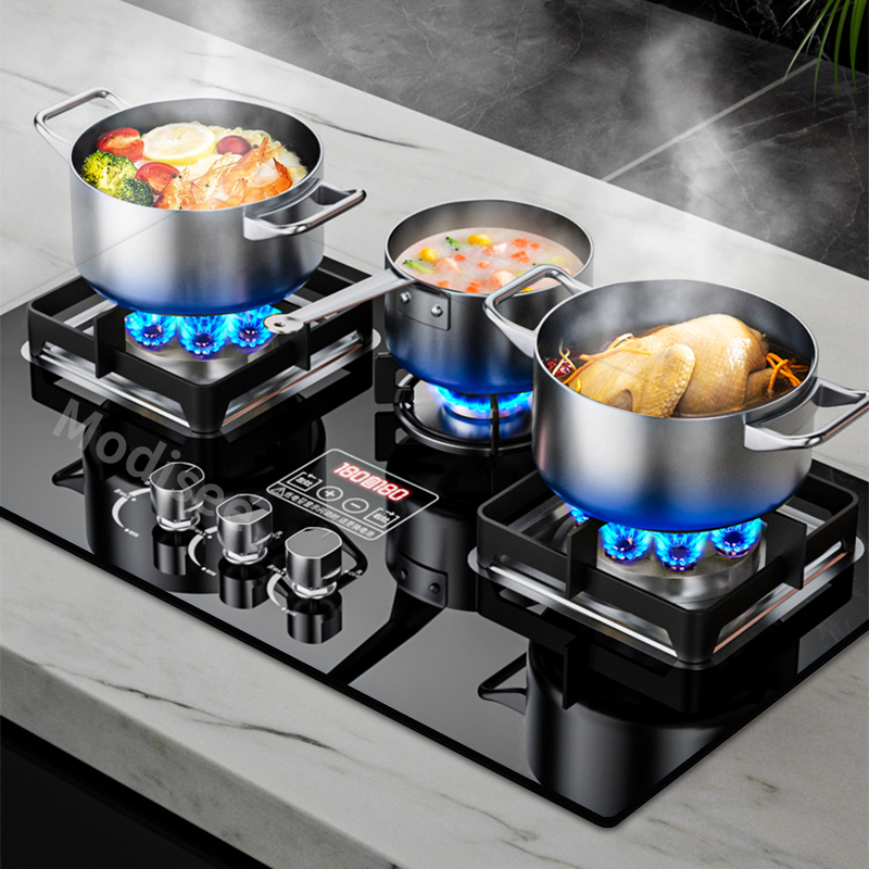 Smart Home Utensils - เตาแก๊สแบบฝัง 3 หัวเตา ใช้ได้ทั้งแก๊ส LPG และ