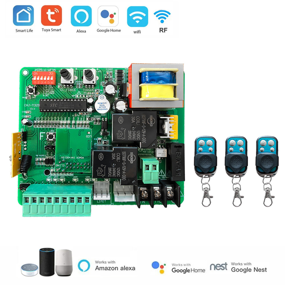 Wifi Led Dimmer - แผงควบคุมมอเตอร์ประตูเลื่อนแบบ Wifi Tuya 220V-230V AC พร้อมไฟ