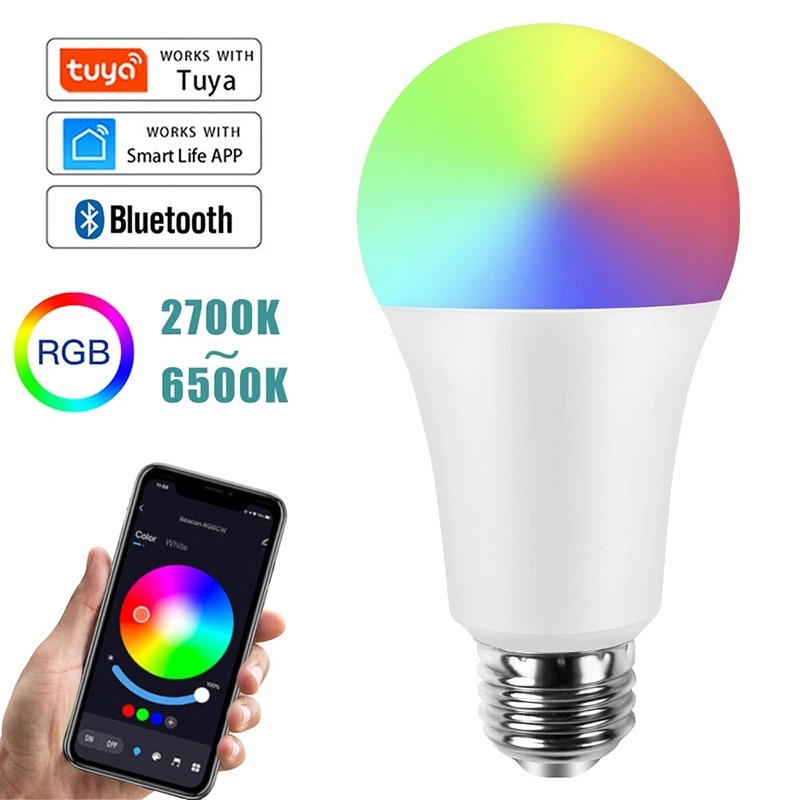 Wifi Led Dimmer - หลอดไฟ LED อัจฉริยะ E27 WiFi RGBCW