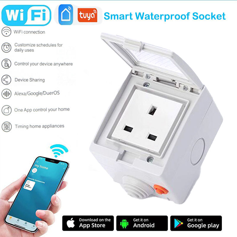 Smart Outdoor Plug - Tuya 16A Fr ,EU,UK,US WiFi สมาร์ทซ็อกเก็ต