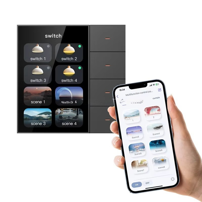 Smart Home Sistem - สวิตช์อัจฉริยะ F3 Pro หน้าจอสัมผัส IPS ขนาด