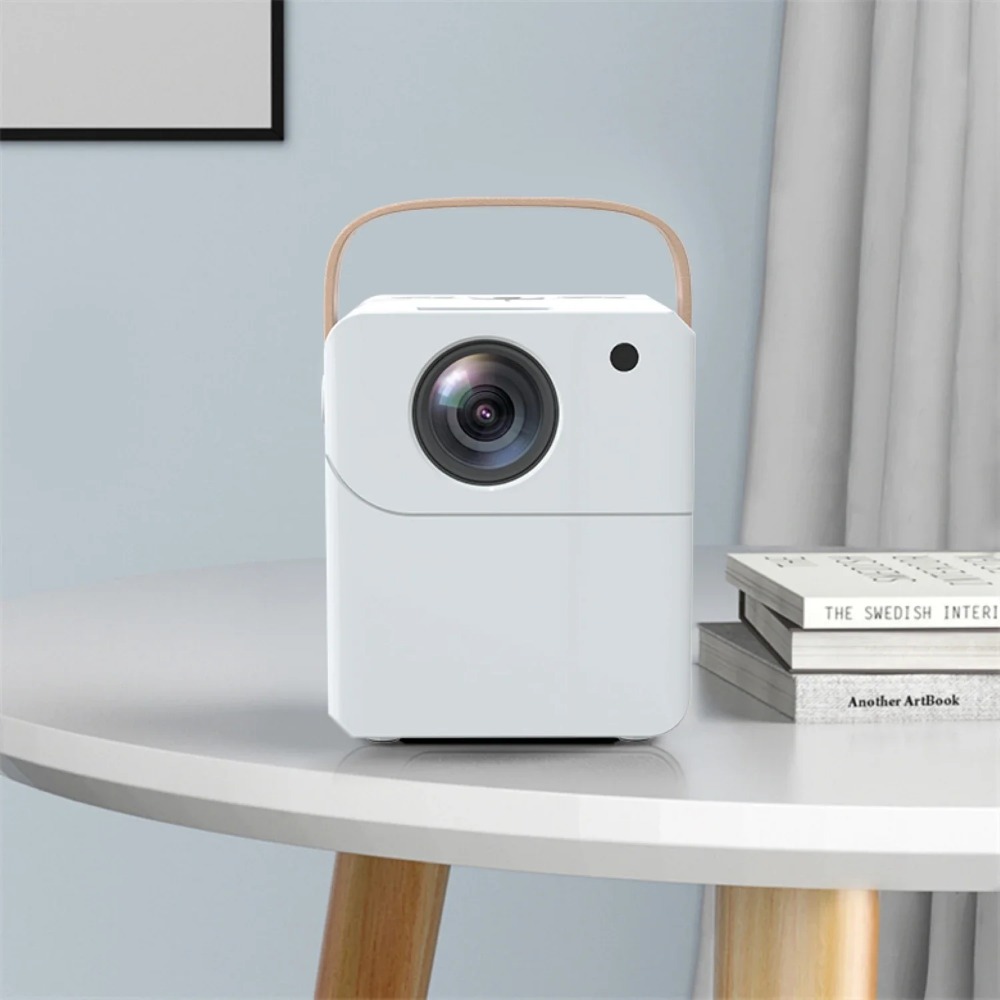 Smart Home Speaker - สมาร์ทแบบพกพา 4K โปรเจคเตอร์มินิโฮมเธียเตอร์ Android กลางแจ้ง WiFi
