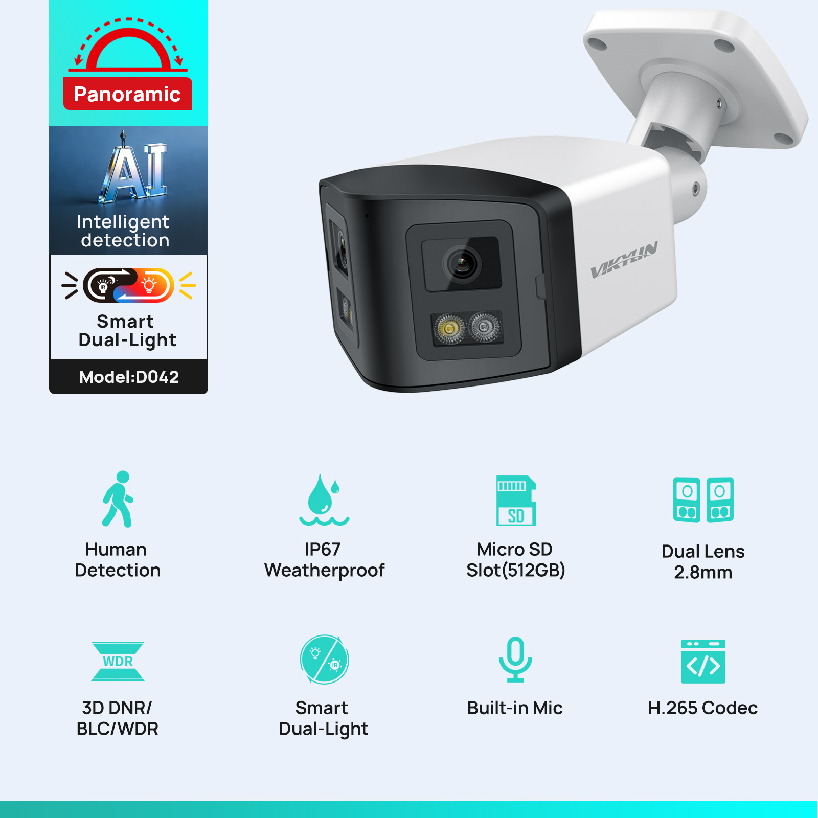 วิคิลิน 170 °   กล้อง IP รักษา - Smart Home Nas บทวิจารณ์และราคา