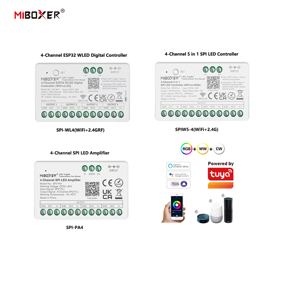 Miboxer SPIW5-4 5in1 SPI คอนโท - Wifi Led Dimmer บทวิจารณ์และราคา