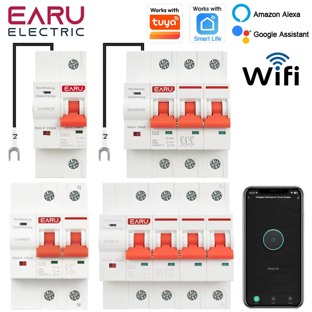 1P 2P 3P 4P Tuya แอป WiFi วงจร - Smart Home Demo Kit บทวิจารณ์และราคา