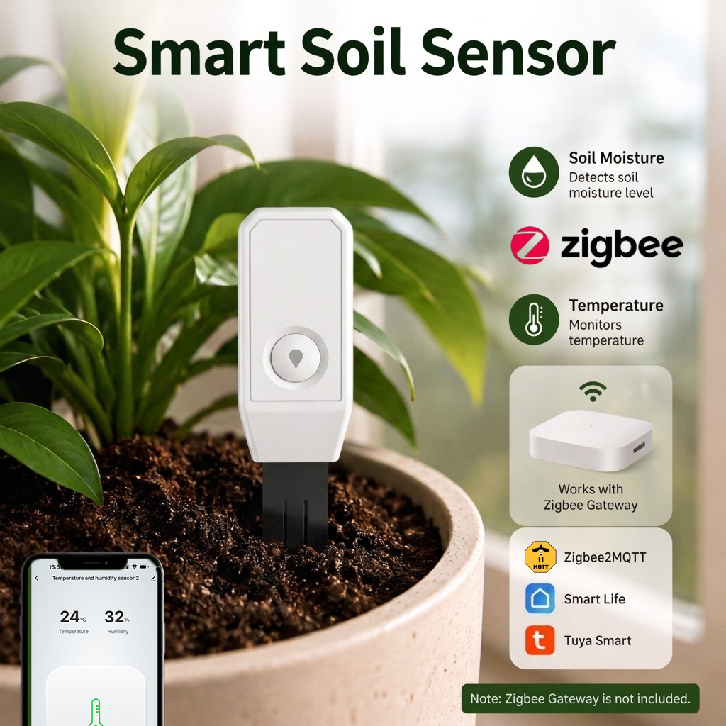 เซ็นเซอร์วัดความชื้นในดิน Zigb - Smart Home Mqtt บทวิจารณ์และราคา
