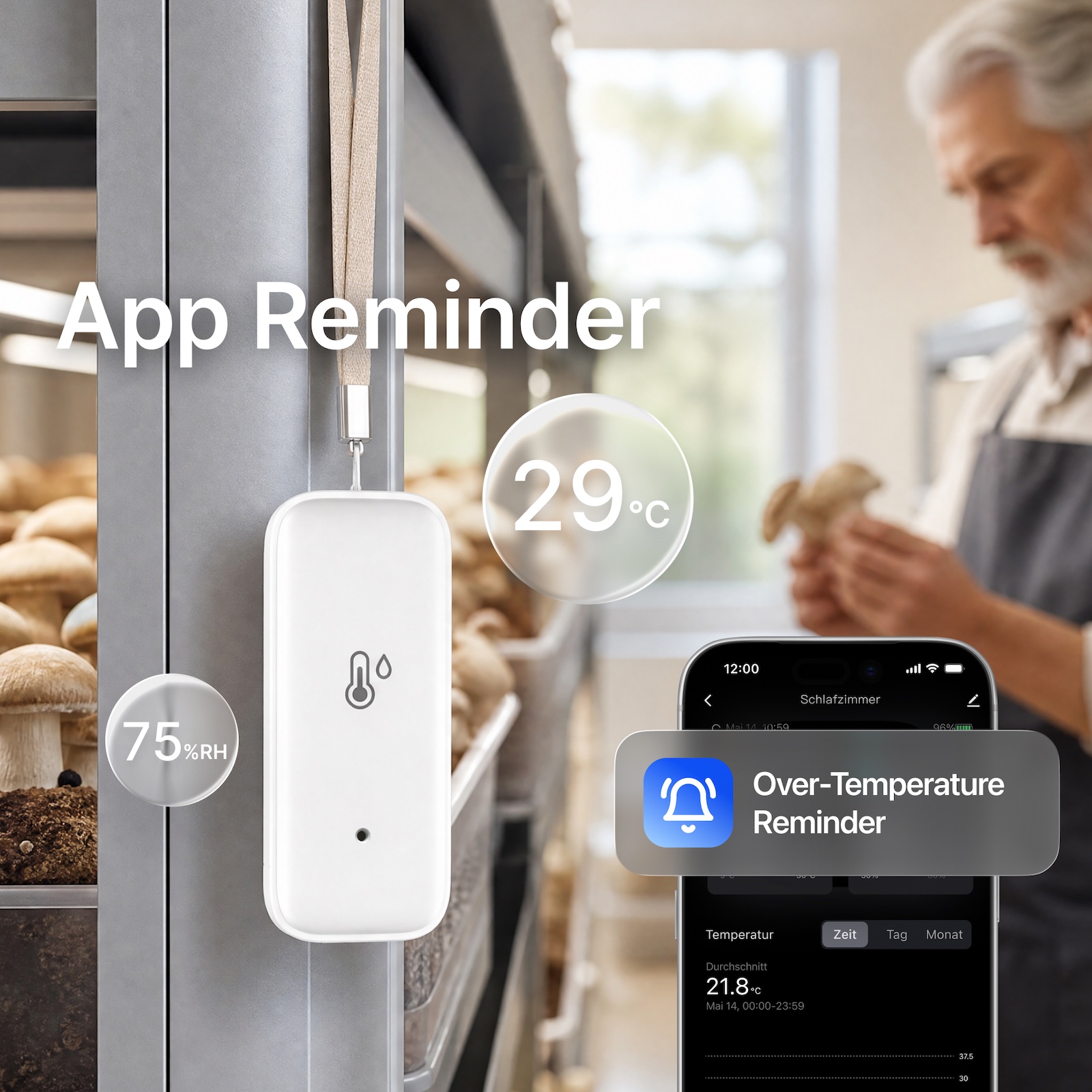 เซ็นเซอร์วัดอุณหภูมิและความชื้ - Smart Home Samsung บทวิจารณ์และราคา