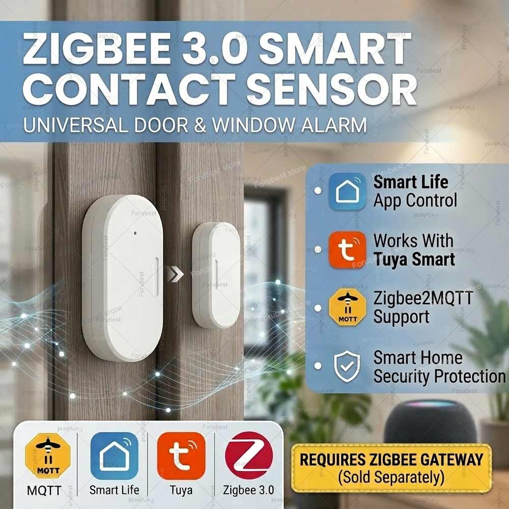 ทูยา ซิกบีเซ็นเซอร์ประตูหน้าต่ - Smart Home Mqtt บทวิจารณ์และราคา