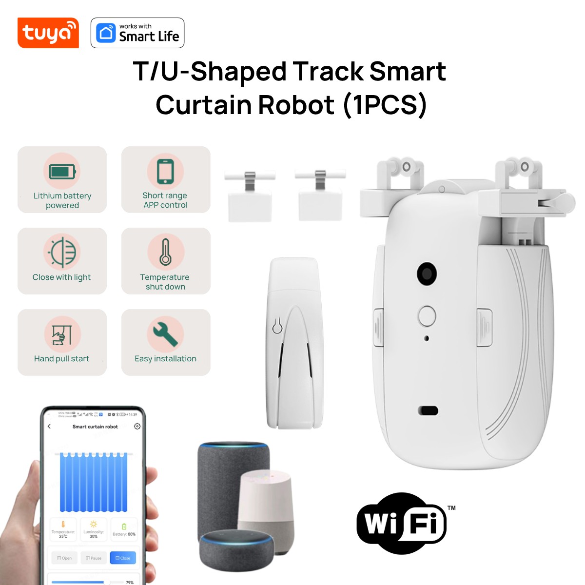 Tuya Smart WiFi Curtain Robot  - Smart Home Vimar บทวิจารณ์และราคา