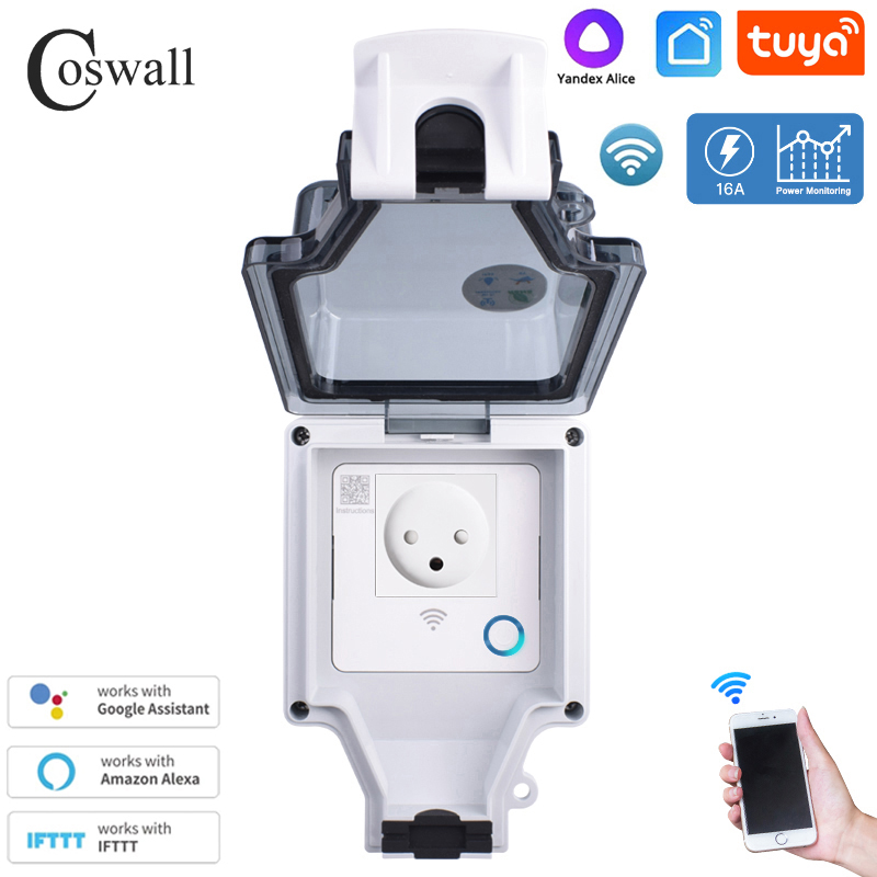Coswall Tuya Wifi IP66 กันน้ํา - Smart Outdoor Plug บทวิจารณ์และราคา