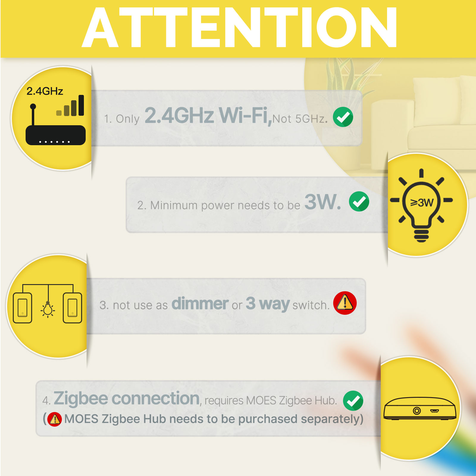 สวิตช์ไฟอัจฉริยะ Zigbee มาตรฐา - Smart Home Sistem บทวิจารณ์และราคา