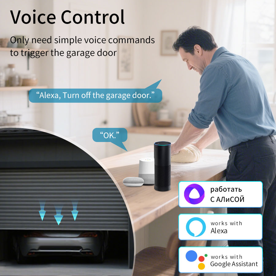 ตัวควบคุมประตูโรงรถอัจฉริยะ Tu - Smart Home Sistem บทวิจารณ์และราคา