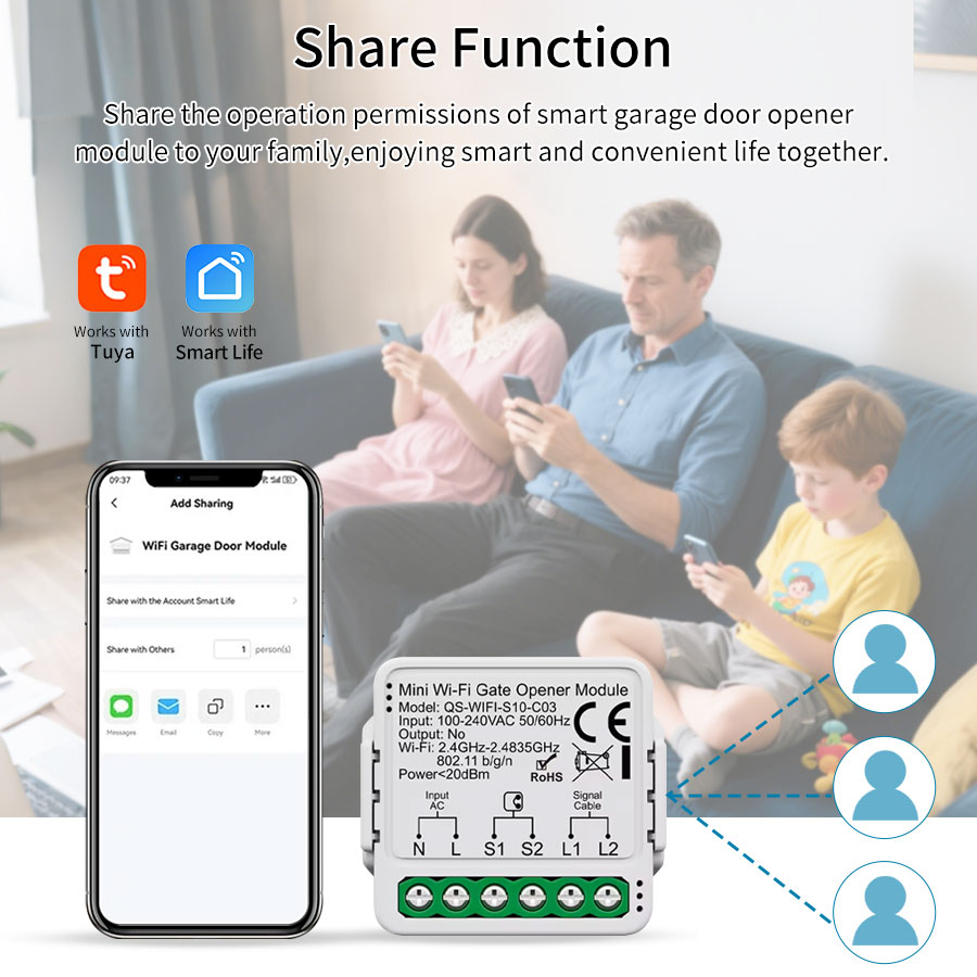ตัวควบคุมประตูโรงรถอัจฉริยะ Tu - Smart Home Sistem บทวิจารณ์และราคา