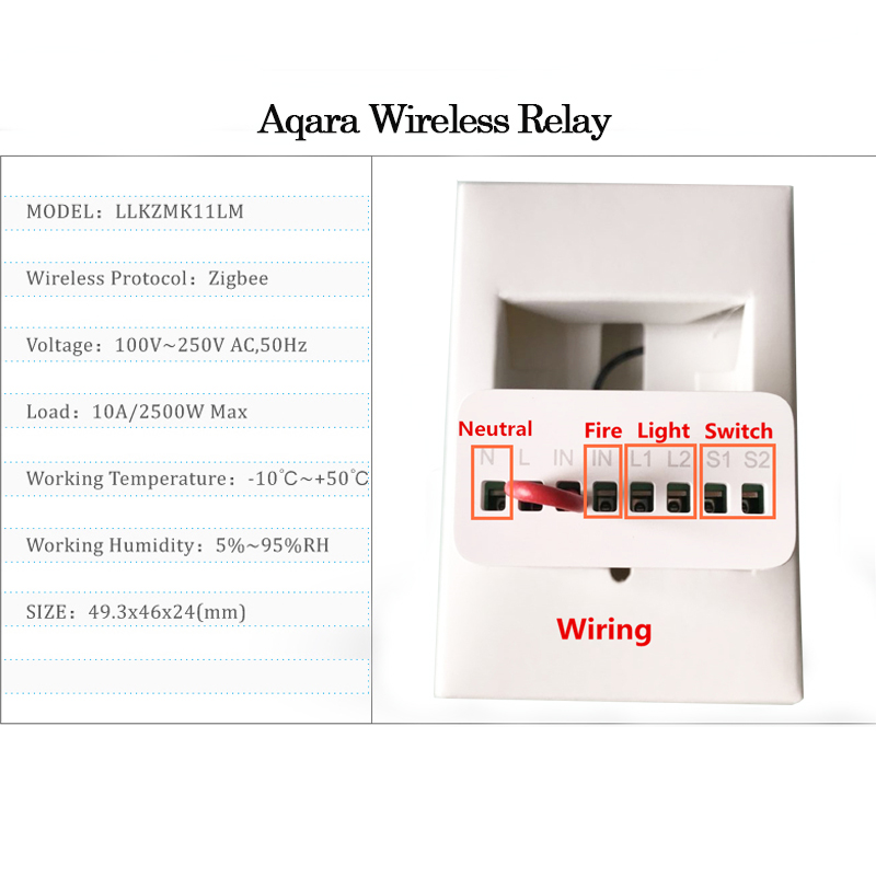 โมดูลควบคุมสองทาง Aqara รีเลย์ - Smart Home Xiaomi Kit บทวิจารณ์และราคา
