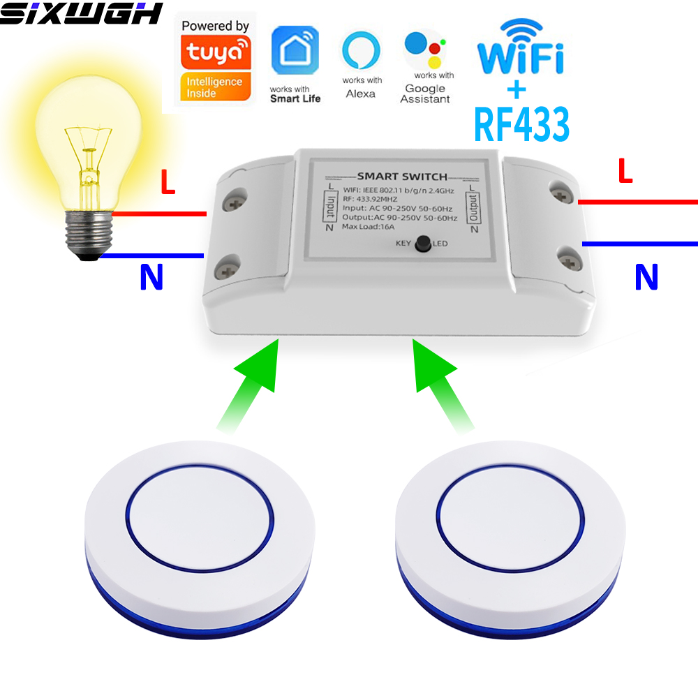 16A WiFi Tuya สวิตช์อัจฉริยะรี - Smart Home Sistem บทวิจารณ์และราคา