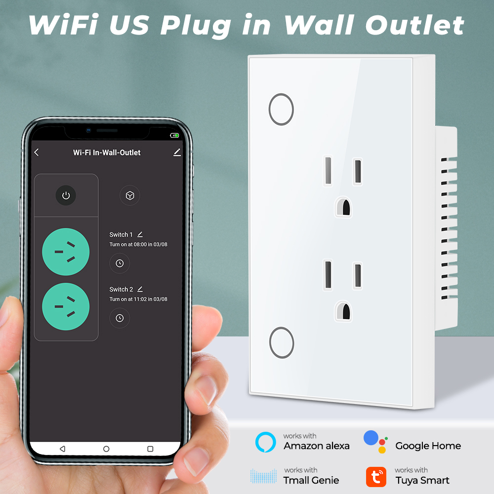 16A Tuya Wifi Us ปลั๊ก Outlet  - Smart Outdoor Plug บทวิจารณ์และราคา