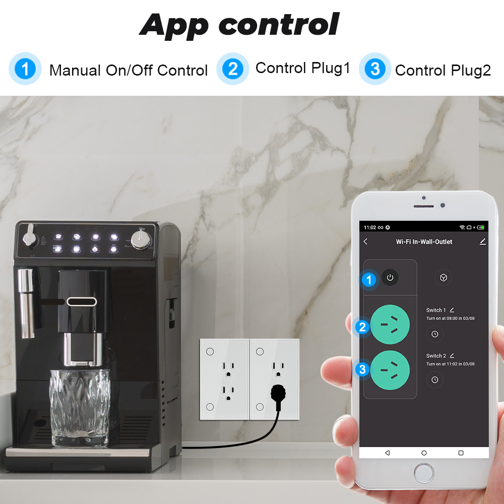 16A Tuya Wifi Us ปลั๊ก Outlet  - Smart Outdoor Plug บทวิจารณ์และราคา