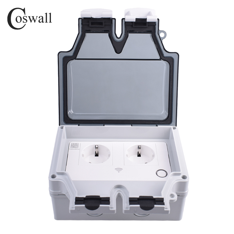 Coswall Tuya Wifi ควบคุมเสียง  - Smart Outdoor Plug บทวิจารณ์และราคา